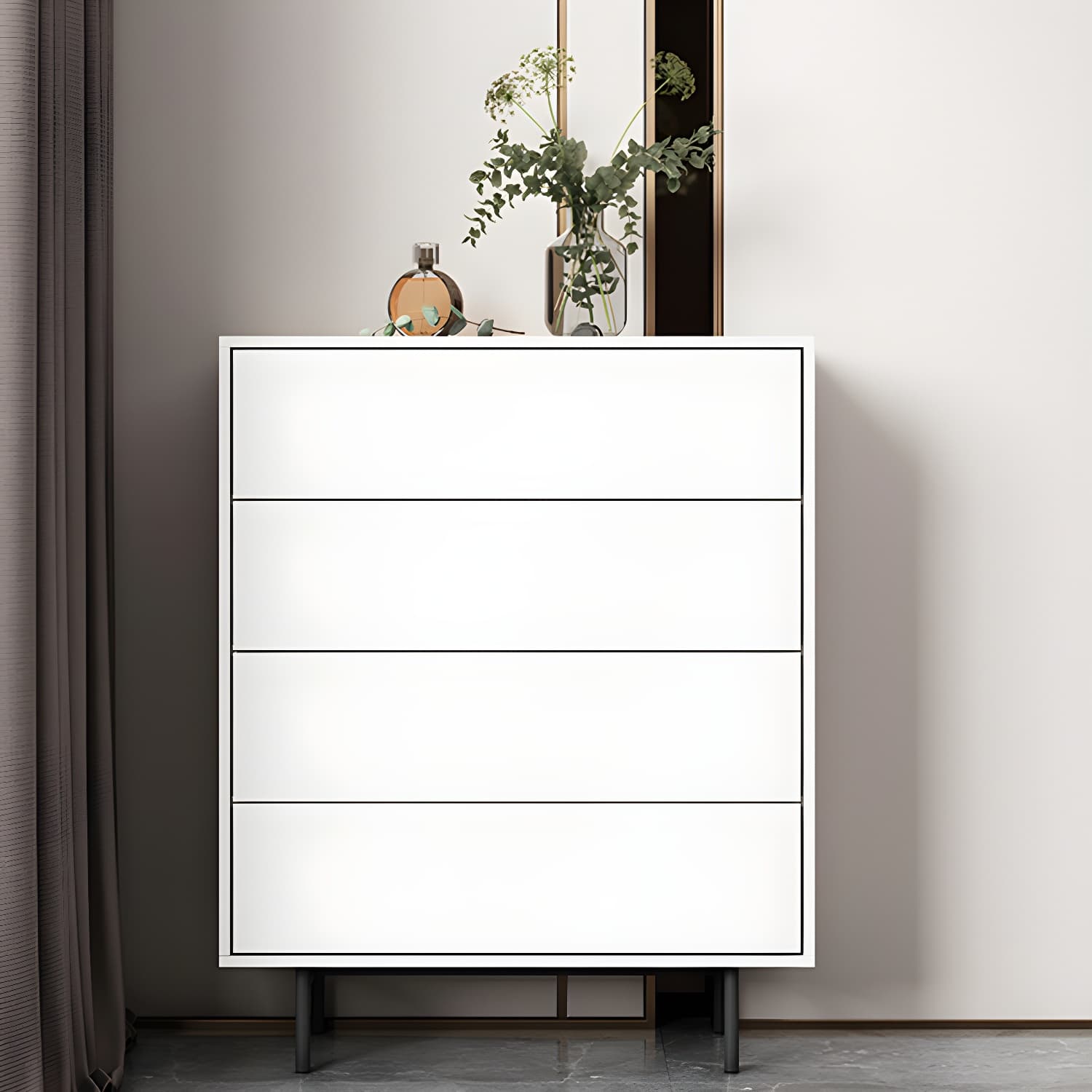 9.37"/47.24" Tall Wooden Chest, Rectangle Accent Chest with Drawers - image 16