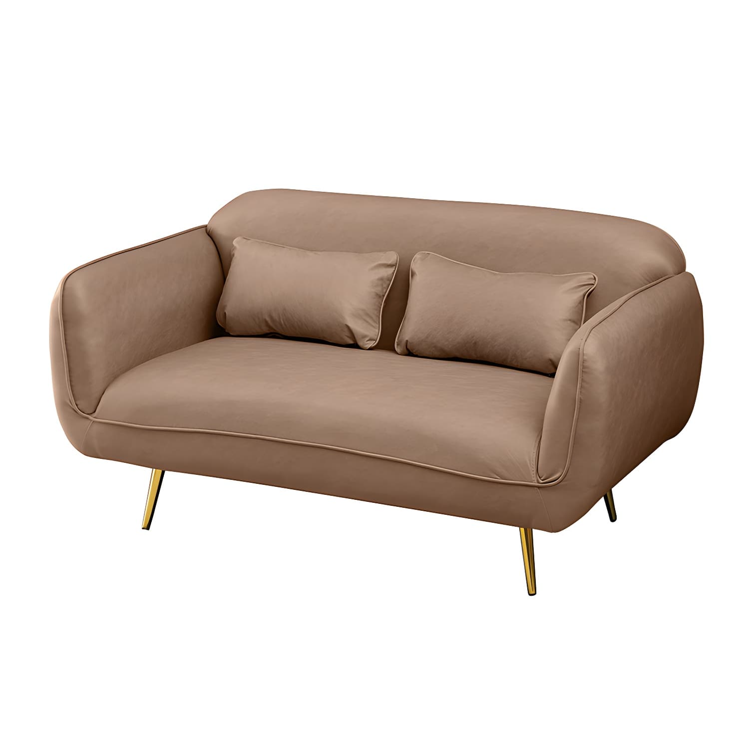 Glam Tight Back Loveseat with Flared Arm and Extra Pillows for Home and Apartment - image 11