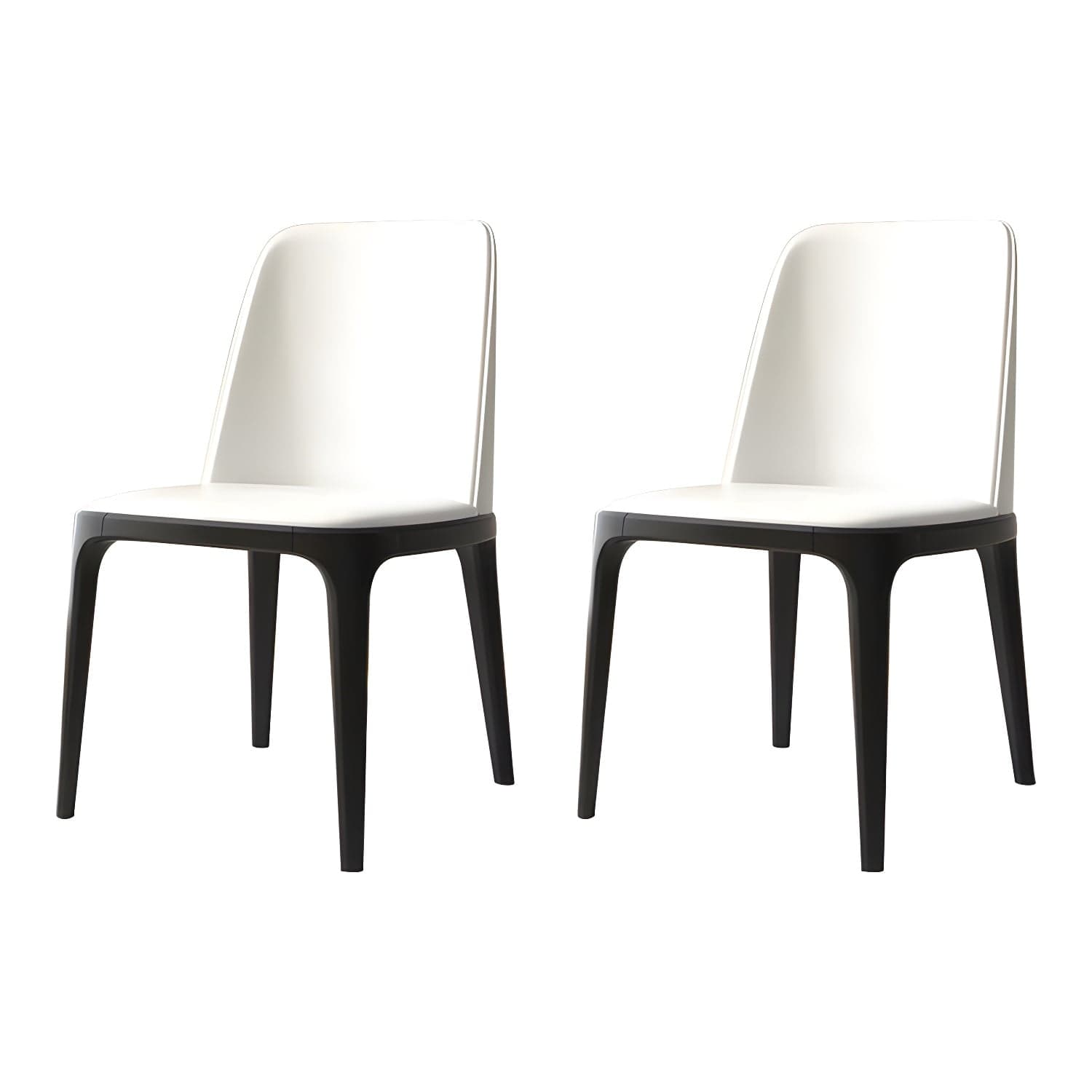 Industrial Home Leather Side Chair Matte Finish Parsons Dining Chair (Set of 2) - image 14