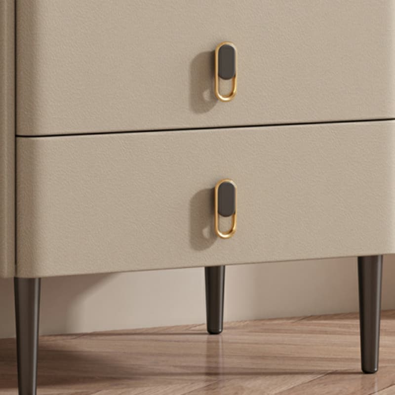 Modern Faux Leather Bachelor's Chest with Stone Countertop, 3 Drawers - image 18