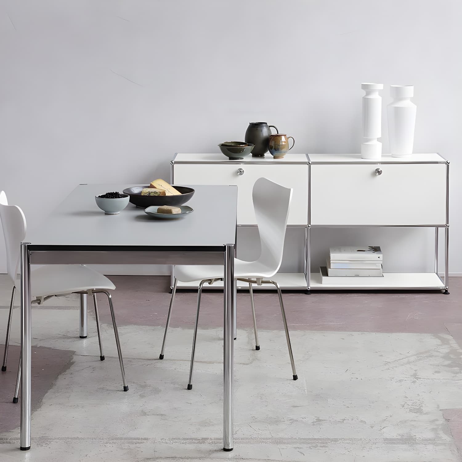 Stainless Steel Sideboard Modern Style Dining Sideboard with Locking Cabinet - image 5