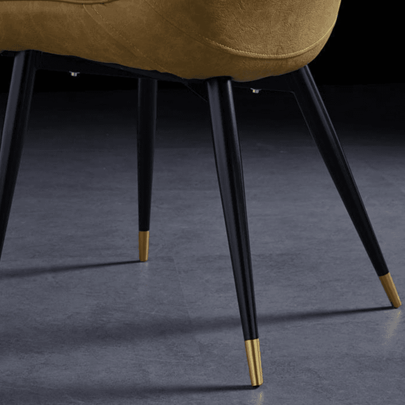 Outlined Faux Leather Upholstered Reliable Side Chair with Metal 4 Legs for Restaurant - image 18