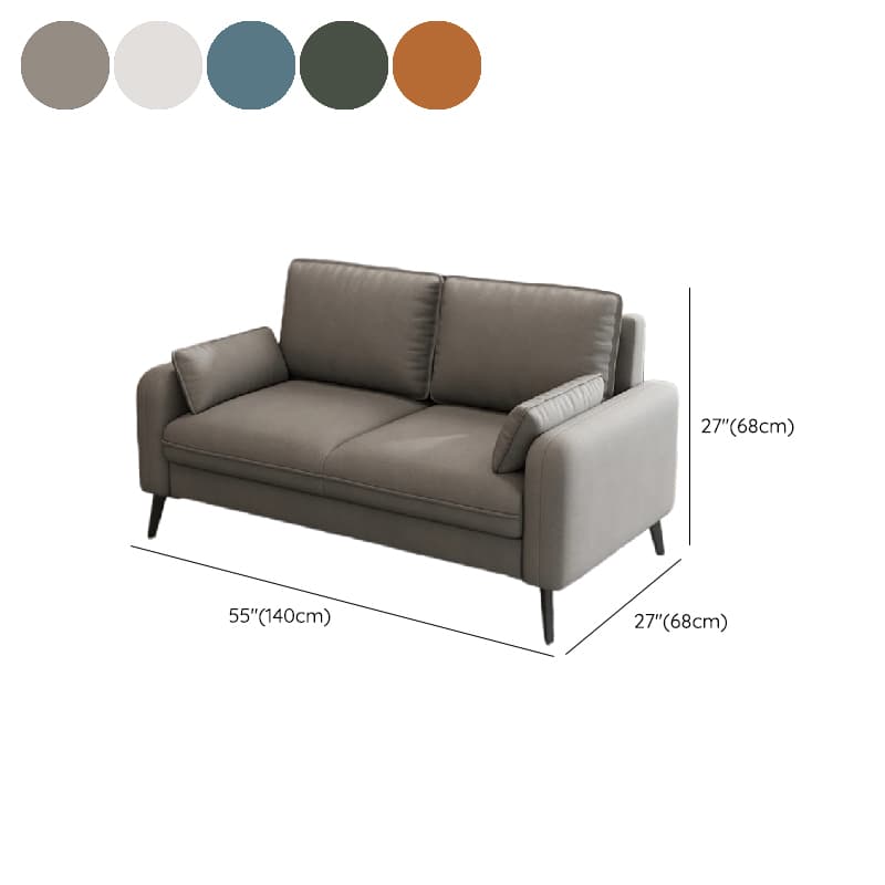 Trendy Solid Color Water Resistant Loveseat in Grey/Olive Green/Amber Color with Arm for 2 People - image 19