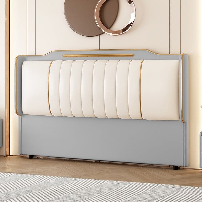 Simplistic Style Wingback Headboard with No Distressing in Pine Wood, Featuring Camelback Shape for King/Queen/Full Bed, Sponge Upholstery Fill, and Standard Height - image 9