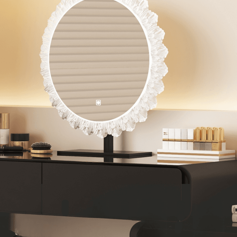 Midnight Black Modish Large/Standard Makeup Vanity with Vitreous Table Top, 8 Drawers/5 Drawers, and Scalable Design - image 6