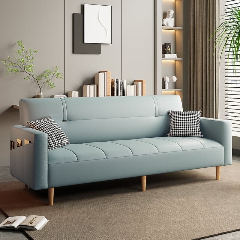 Grey/Olive Green/Azure Pu Leather Loveseat/Sofa Couch with Armrest - image 3