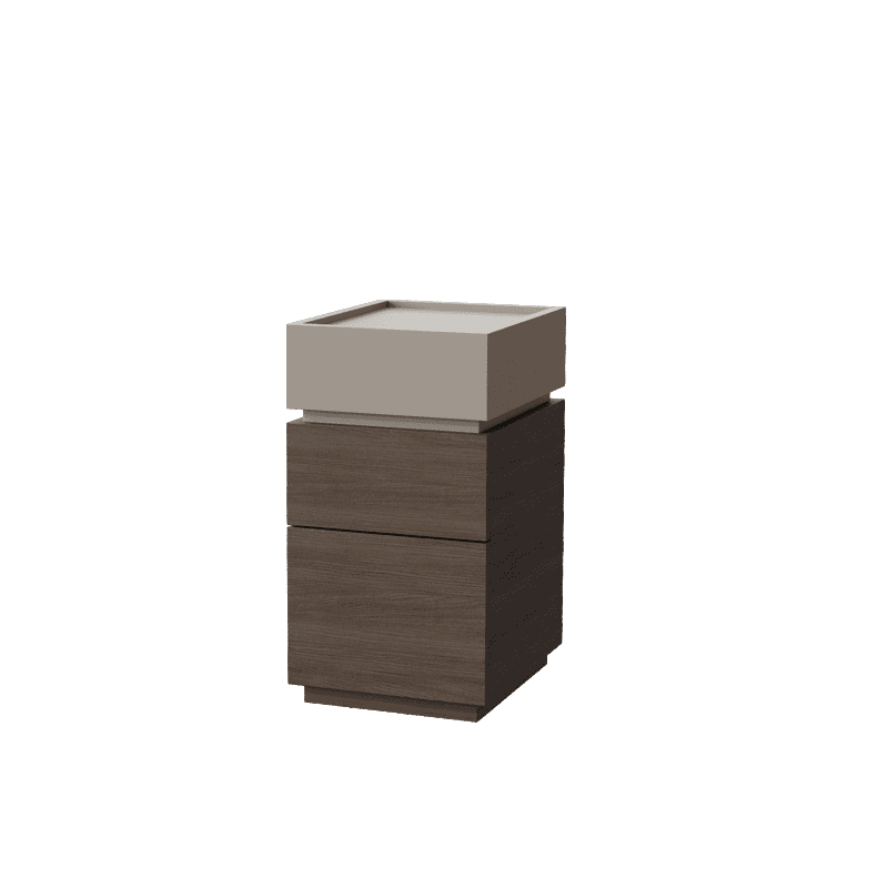 Modish Nightstand With Drawer Organization Featuring 3 Drawers and Laminate Countertop