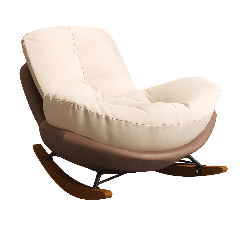 Stationary Upholstered Rocking Chair with Cushioned Rear in a Scandinavian Style, Footstool Included/Not Included - image 10