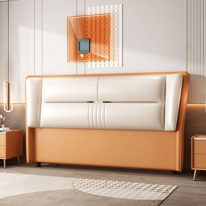 No Distressing Standard（36-55“） Free-standing Standard Full(54"W x 75"L) Rectangle Wingback Headboard, Wood Frame and Sponge Filing Included - image 6