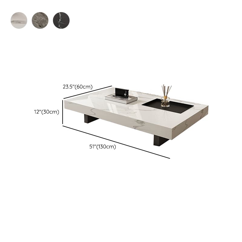 Sleek Sleigh Base Side Table with Geometric Square Top for Foyer Use - image 15