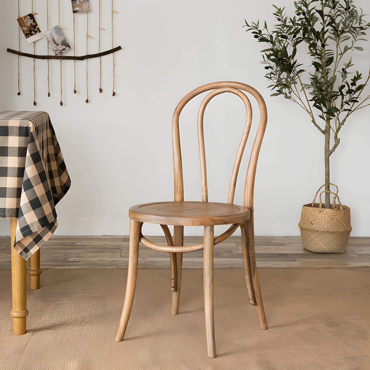 Modern Solid Beech Wood Chairs Kitchen Dining Windsor Back Side Chair Set - image 7