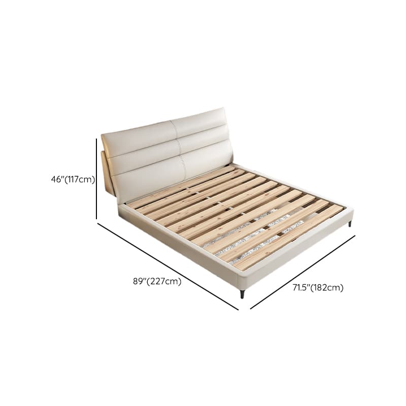 Solid Color Timber Framed Platform Bed With Storage/Panel Bed for Bedroom - image 8