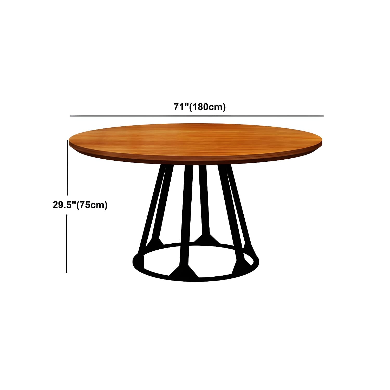 Simple Style Dining Table Solid Wood Round Dinette Table for Home Kitchen - image 25
