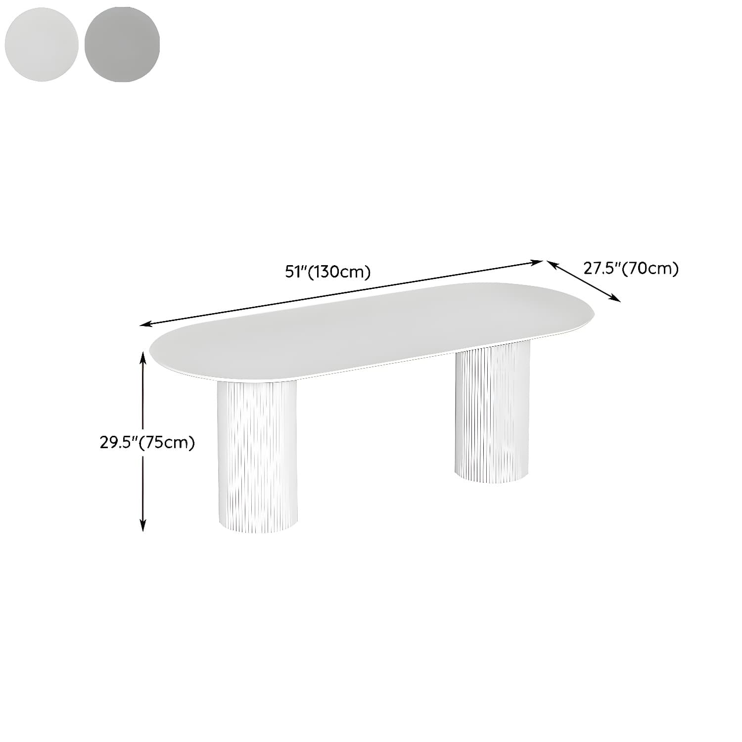 Stylish White Stone Kitchen & Dining Table with Adjoining Pedestal Base - image 13