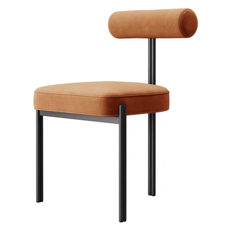 Stackable Upholstered Low-Back Side Chair with Metal Legs and Polyurethane Upholstery - image 22