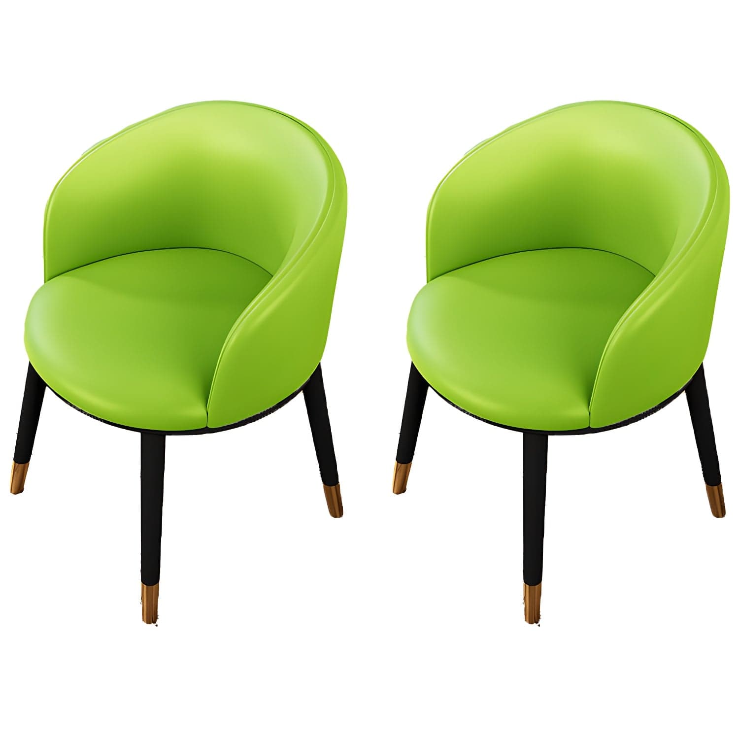 Contemporary Leather Home Arm Chair Solid Back Matte Finish Dining Chair - image 7