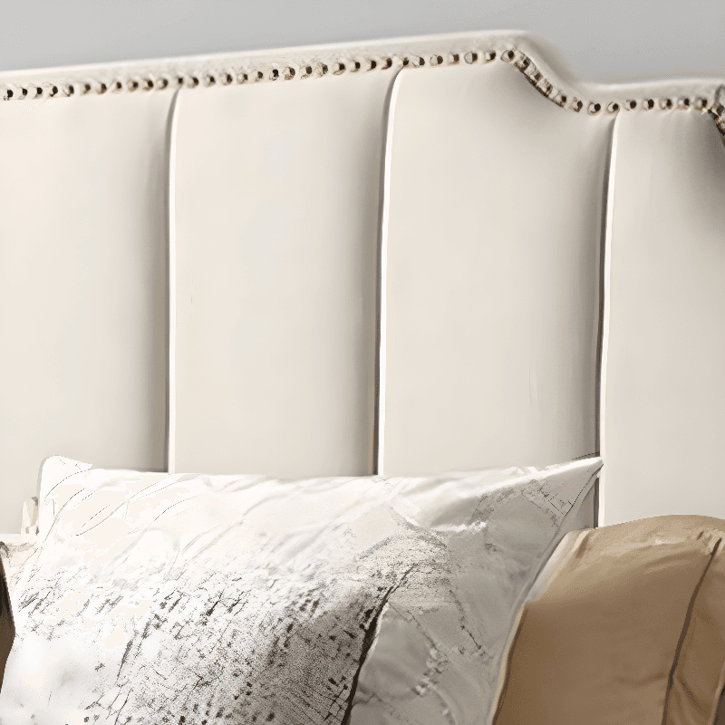 No Distressing Twin XL/Full/Queen Panel Headboard with Nailhead Border, Portman Shape, Sponge Fill, Wall Mounted, Low Height - image 9
