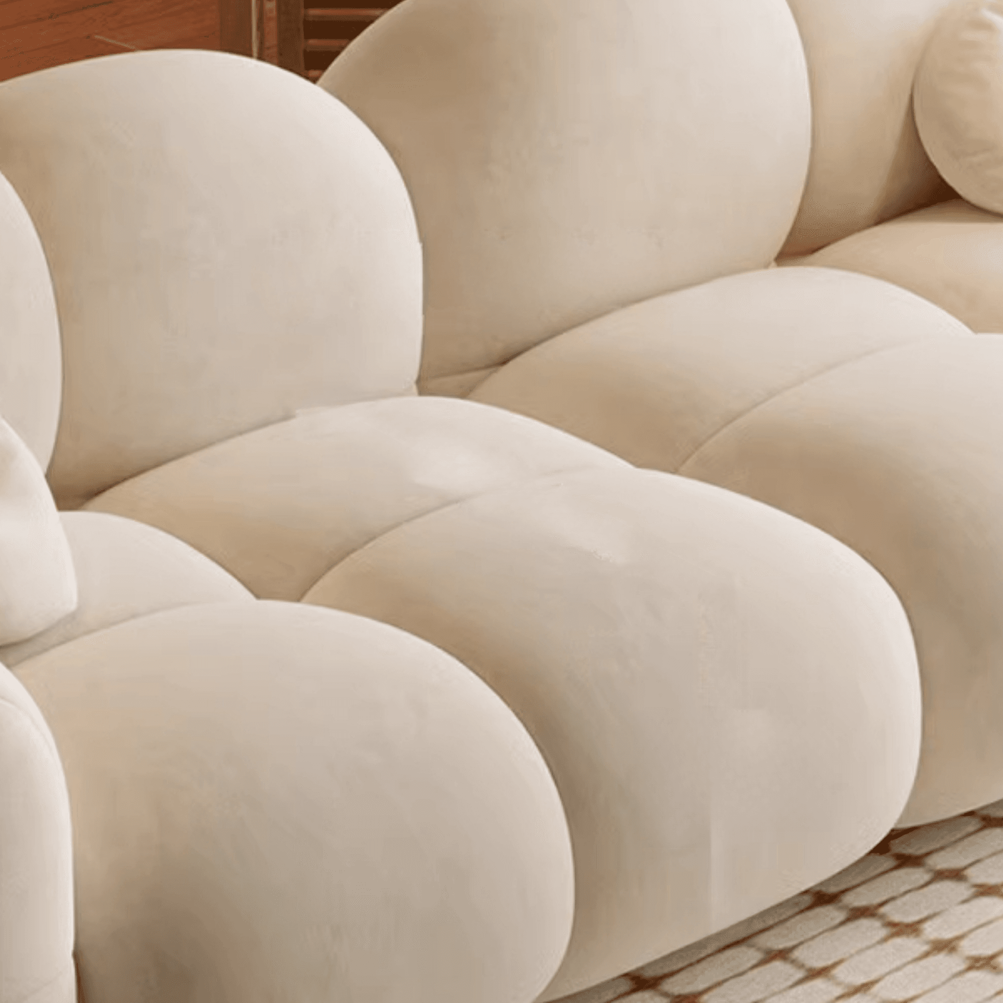 Trendy Solid Color Stain Resistant Loveseat in Light Gray/Olive Green/Beige for 2 People with 2 Pillows - image 18