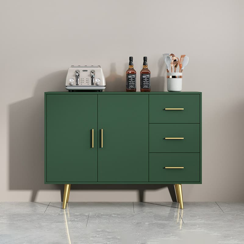 Floor Freestanding Buffet Table with Kitchen Appliance Storage for Living Room in a Glam Style - image 3