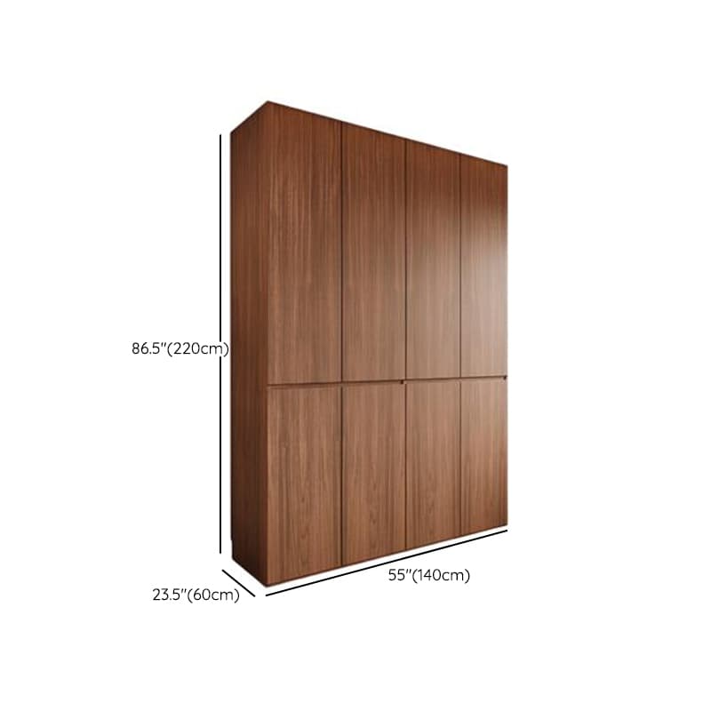 Cocoa Minimalist Natural Wood Wardrobe Closet with Soft Close Door, Interior Shelves, and Clothing Rod - image 18