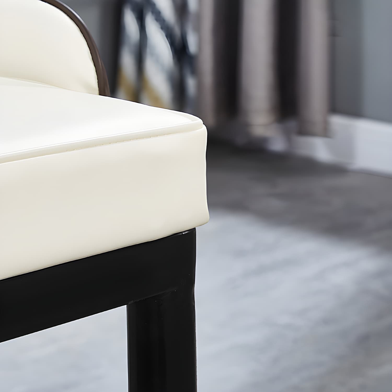 Leather Kitchen Side Chair 19'' Wide Dining Parsons Chair for Restaurant - image 13