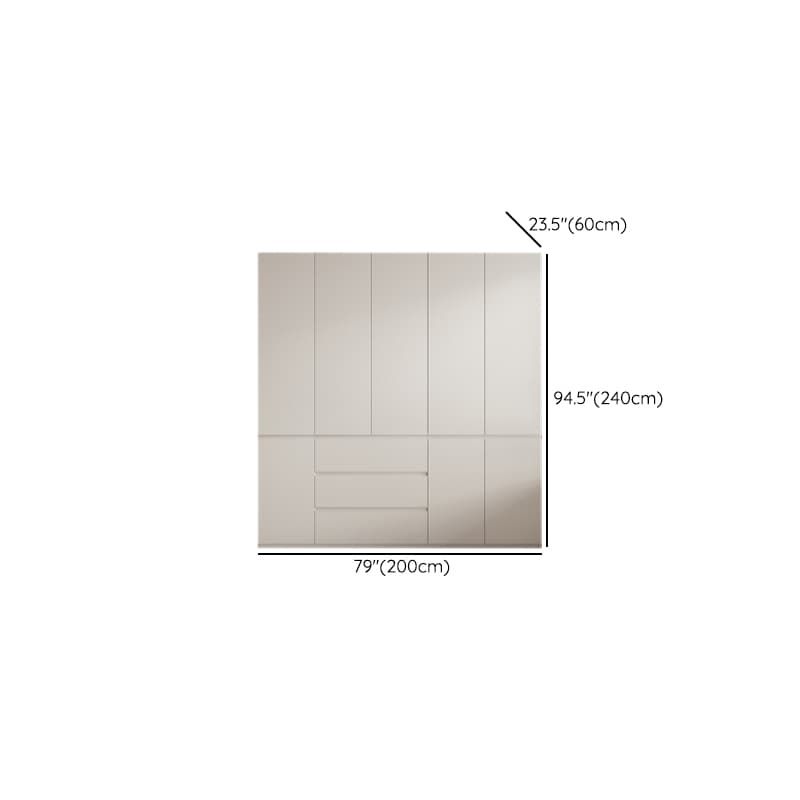 White Modish Manufactured Wood Armoire Cabinet with Soft Close Drawer, Soft Close Door, Interior Shelves, and Clothing Rod - image 14
