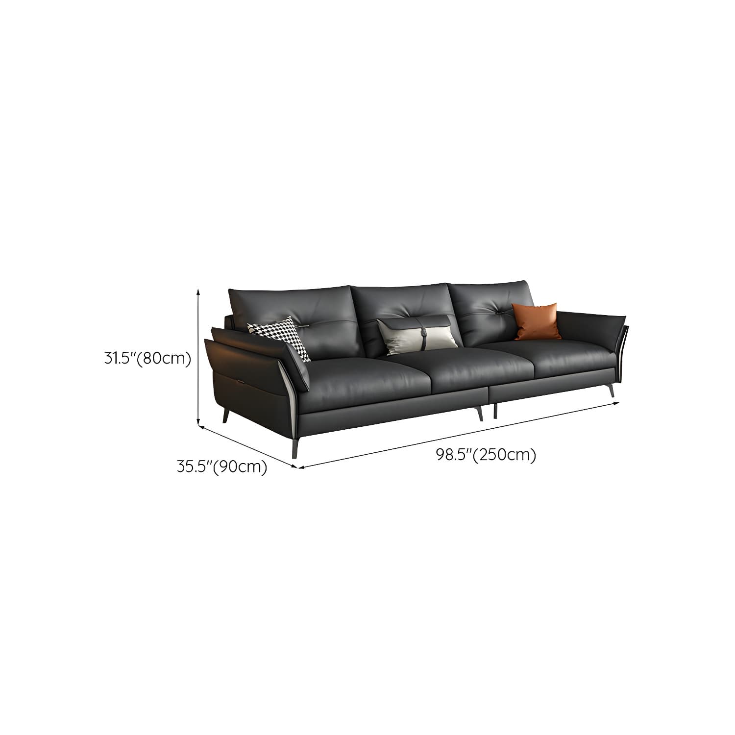 Modern Gray Tufted Sectional Sofa with Flared Arms and Wood Frame - image 13