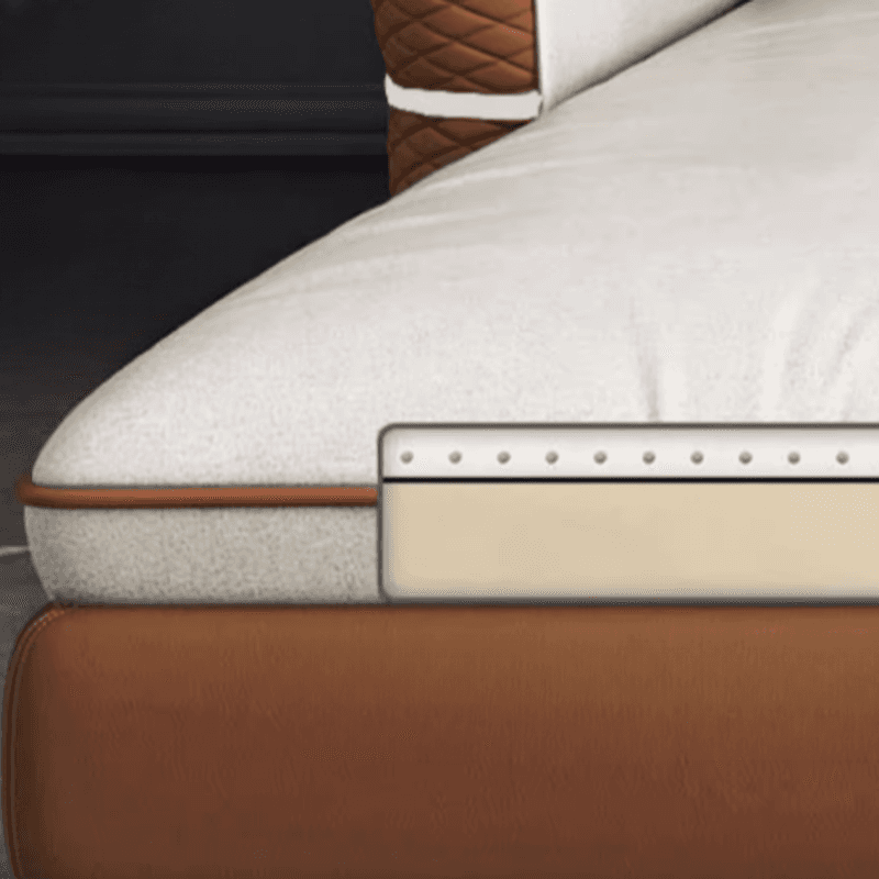 Straight/L-Shape Sofa/Sofa Chaise with Horizontal/Right Orientation, Sloped Arms, and Stitch-tufted Detailing - image 3