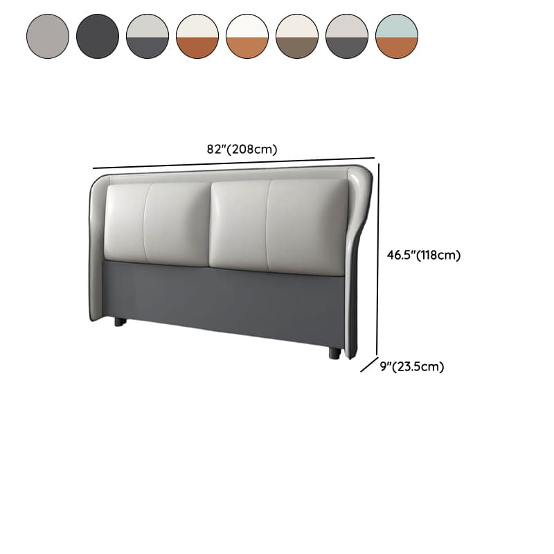 Trendy Wingback Headboard with No Distressing in Natural Wood, Rectangle Shape for Full/Queen Bed with Sponge Upholstery and Standard Height - image 13