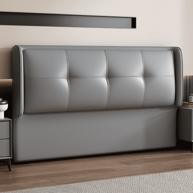 Simplistic Style Wingback Headboard with No Distressing, Piled Tufted Rectangular Design for King/Queen/Full Bed, Featuring Sponge Upholstery Fill and Standard Height - image 6
