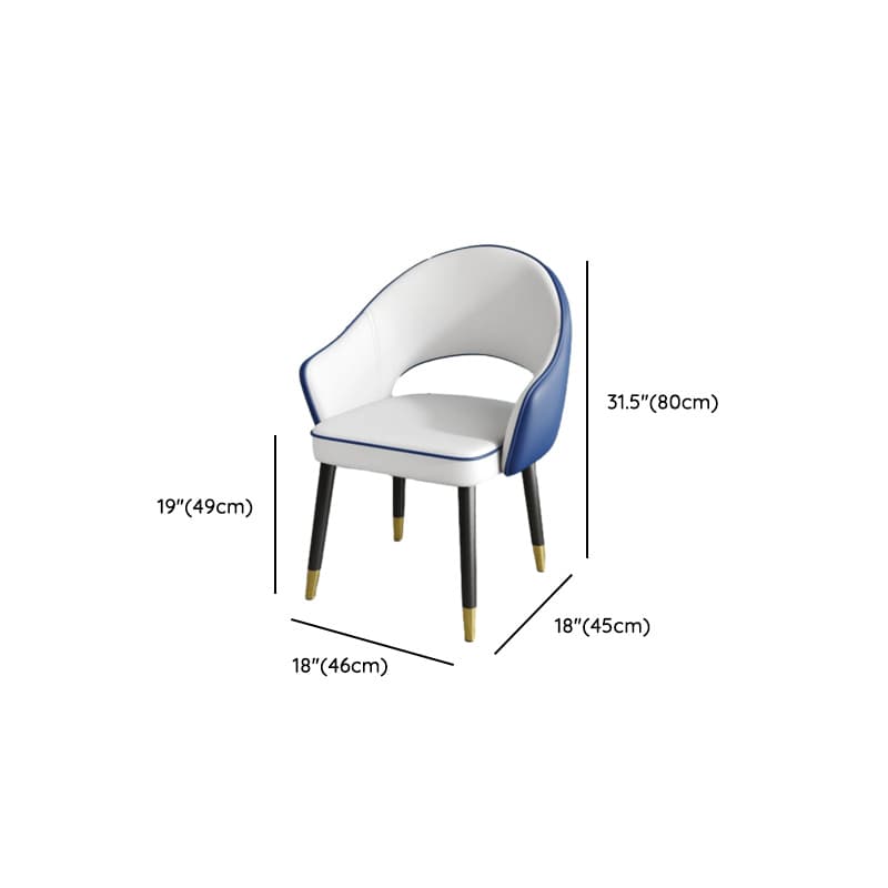 Modish Arm Chair with Ventilated Back, Padded Upholstery, Arms, and Steel Legs - image 26
