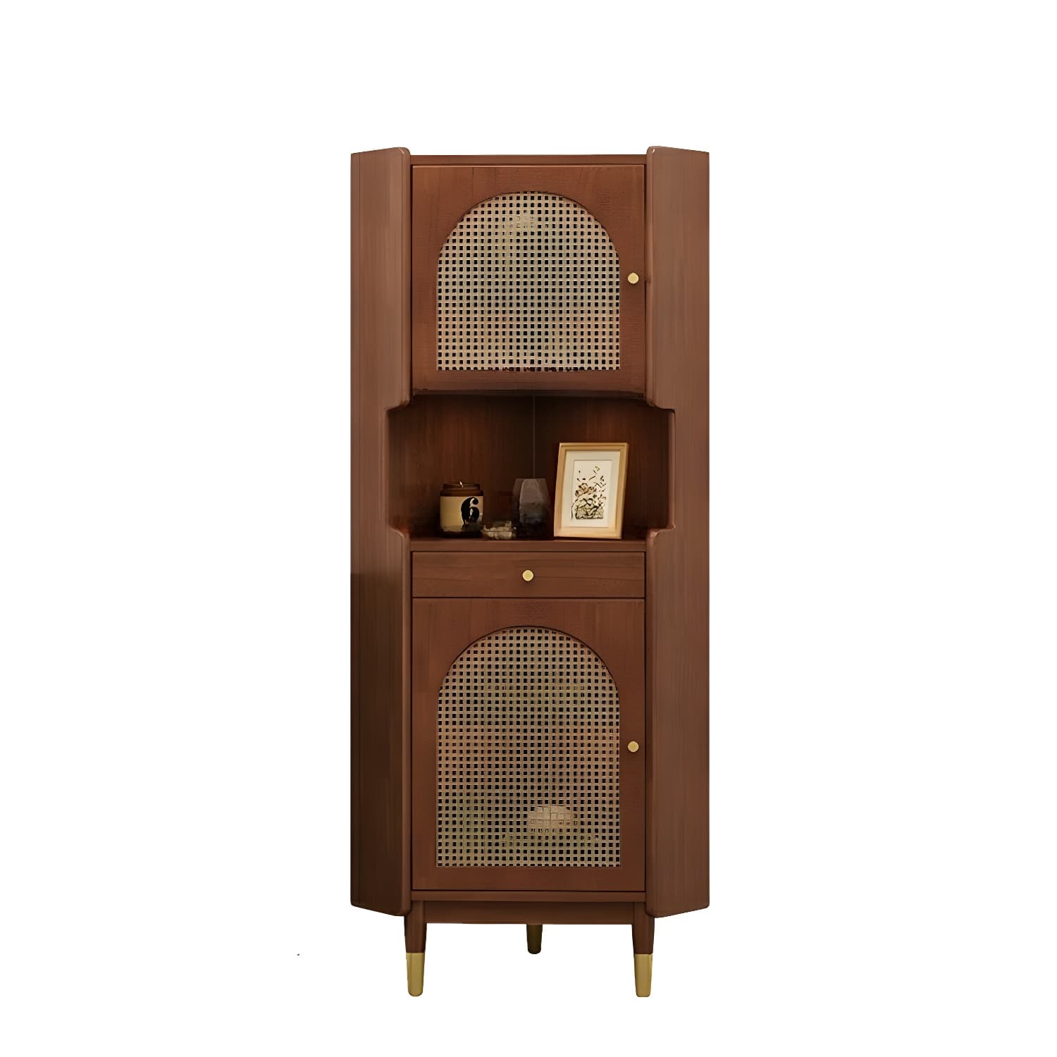 17'' Wood 1-Drawer Accent Cabinet Modern Wood Corner Cabinet with Legs - image 10