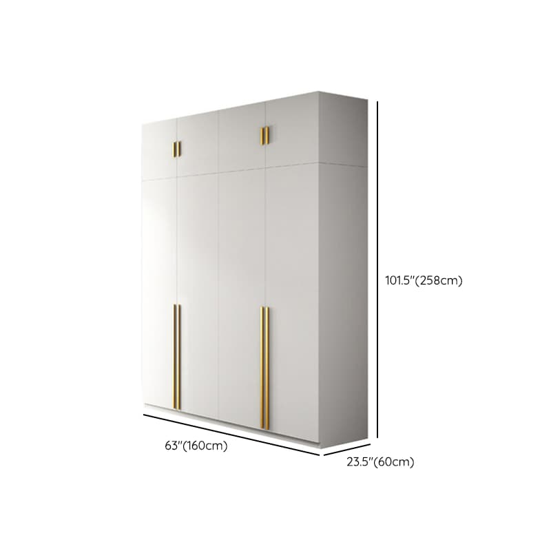 Simple Lumber White Wardrobe Armoire with Interior Shelves & Clothing Rack & Soft Close Drawer & Soft Close Door - image 23