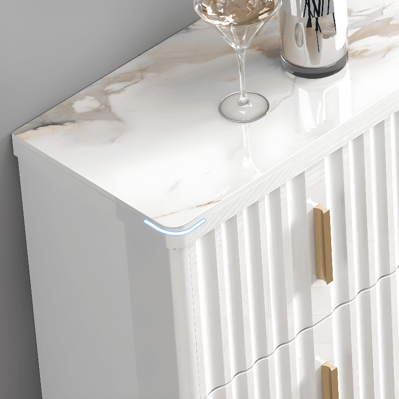 Luxurious Chalk Stone Standard Flooring Sideboard with 3 Doors & Variable Shelf - image 3