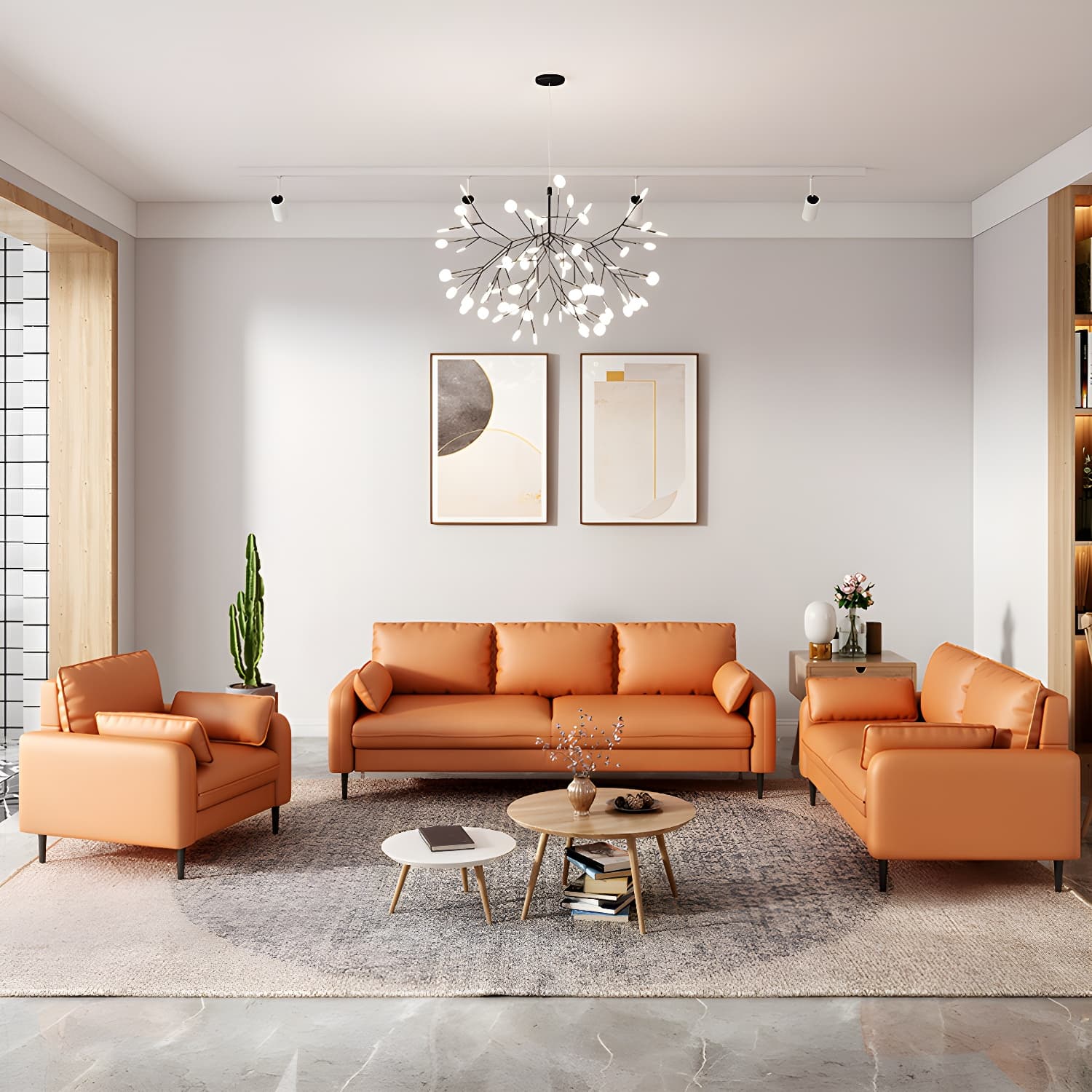 Modern Pillow Back Sofa with Storage Not Included for 35-40 Women - image 12
