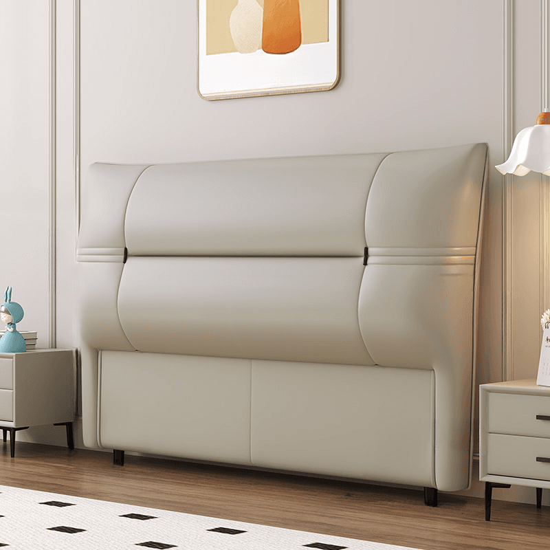 Simplistic Panel Headboard with No Distressing, Piled Tufted Rectangular Shape for King/Queen/Full Bed, Featuring Sponge Upholstery and Standard Height
