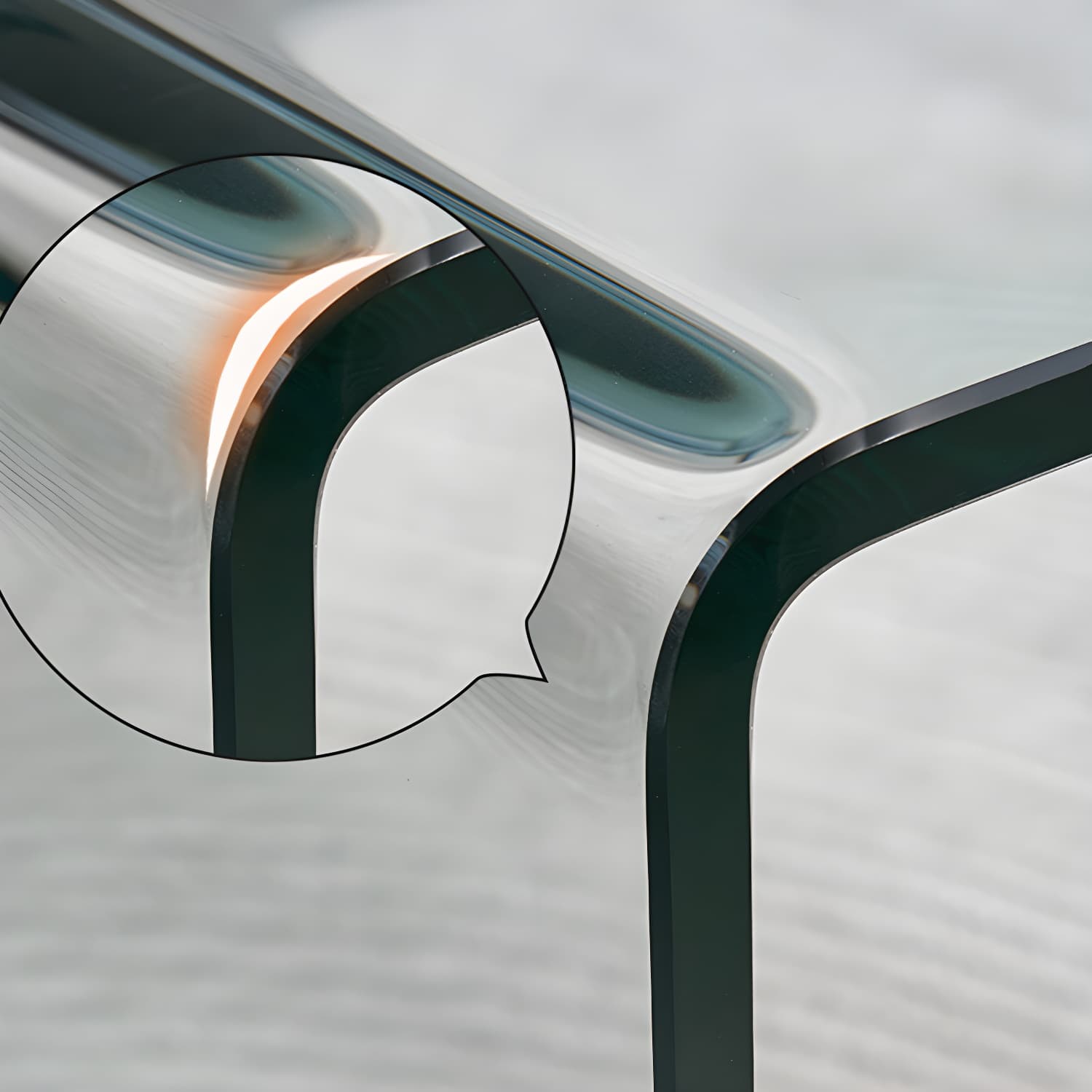 Rectangular Glass Modern Coffee Table with Transparent Base for Home - image 9
