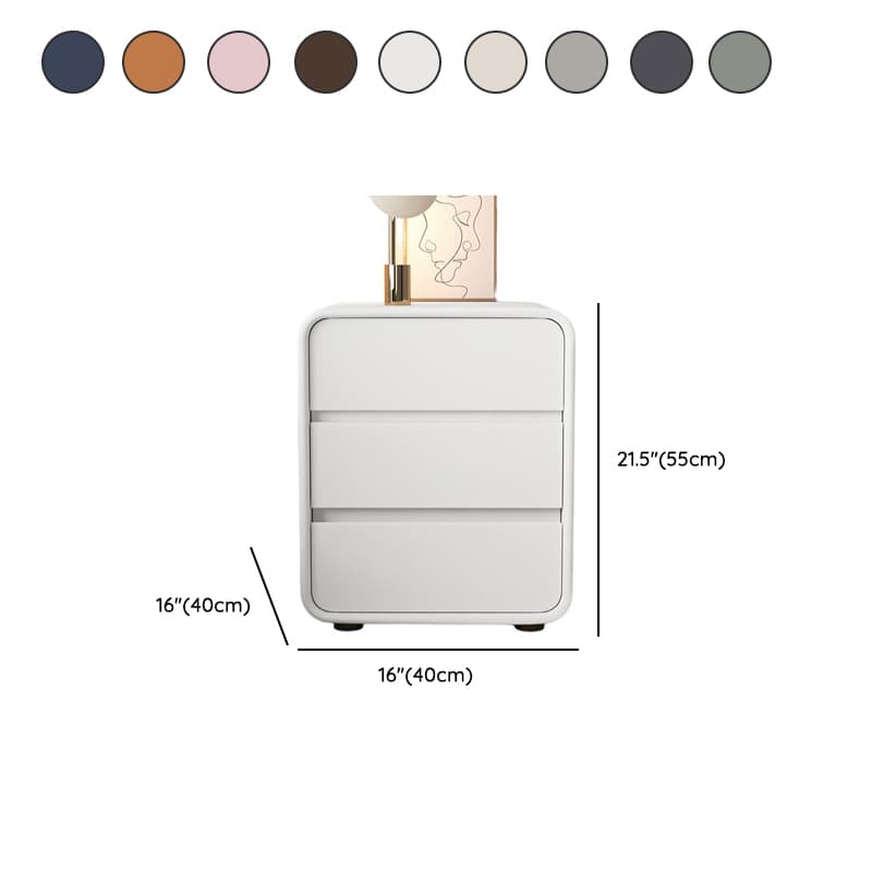 Organic Modern 3 Tiers Nightstand With Drawer Organization Featuring Pleather Countertop - image 17