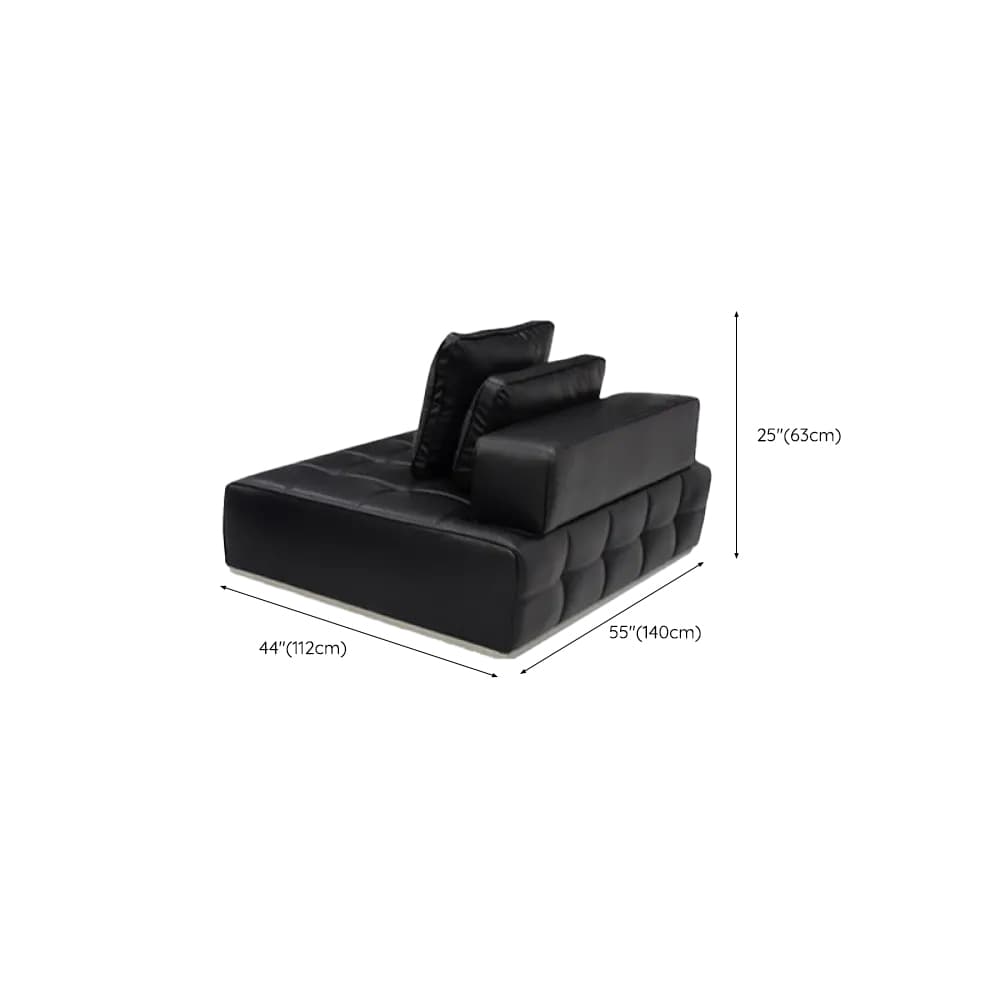 Versatile Black Sofa, Straight/L-Shape, 7-Seater, Horizontal/Right Hand Facing Orientation - image 7