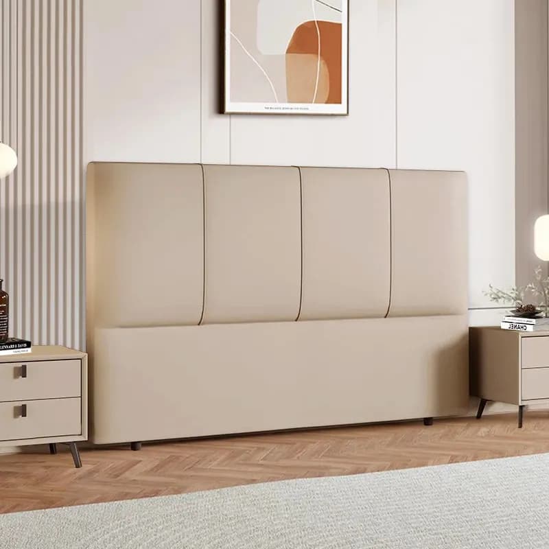 Modish Panel Headboard in Pine Wood with No Distressing, Rectangle Shape for King/Queen/Full Bed, Featuring Sponge Upholstery and Standard Height - image 4