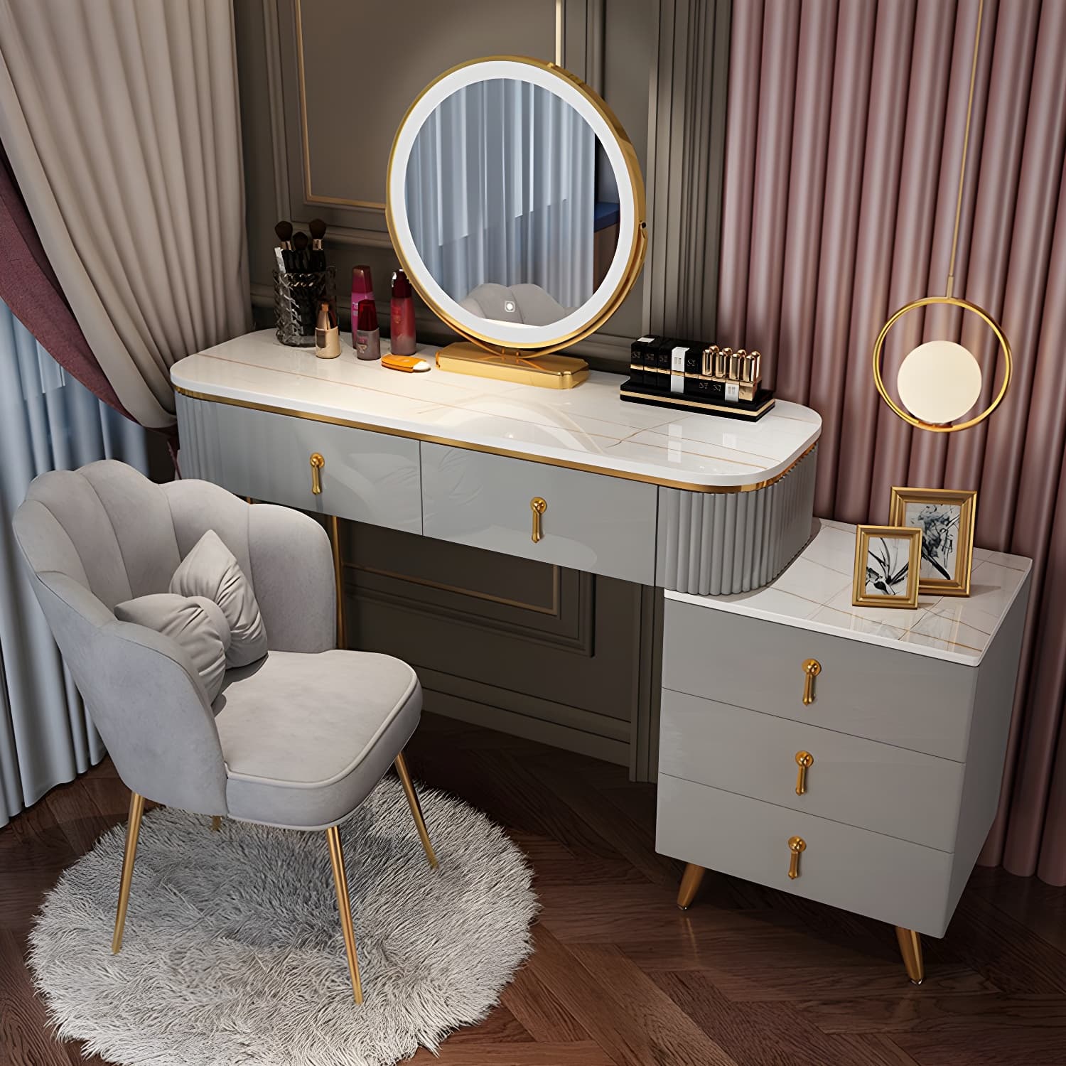 Modern Simple Style Vanity Dressing Table with Drawers for Bedroom - image 3