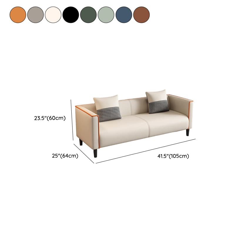 Trendy Solid Color Water Resistant Standard Sofa/Loveseat in Dark Gray/Beige/Amber Color with Arm, 2 People/Seats 3, and 2 Pillows - image 13