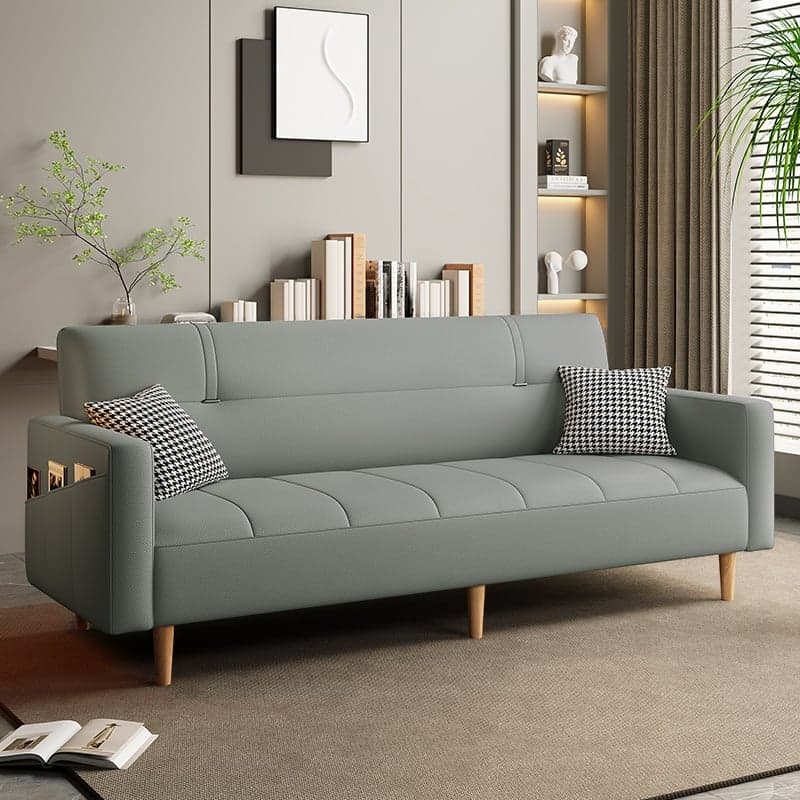 Trendy Solid Color Water Resistant Standard Sofa/Loveseat with Arm, Seating for 2 People/Seats 3, Receptacle Storage, and 2 Pillows - image 12