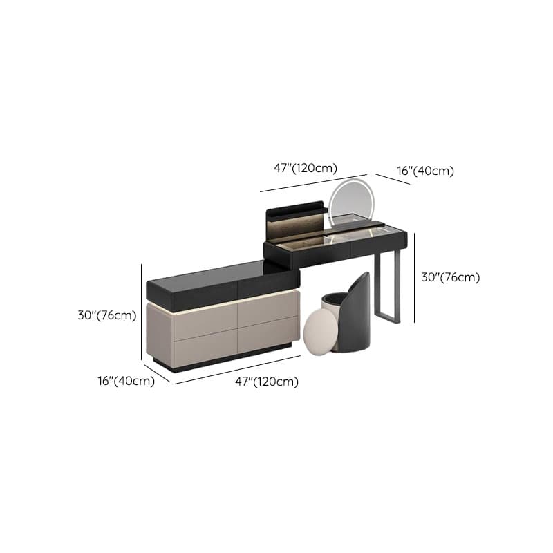 Multi-Purpose Vanity Set with Lighting, Scalable 2-in-1 Design, Push-Pull Function, Adjustable Touch, and Brightness - image 14