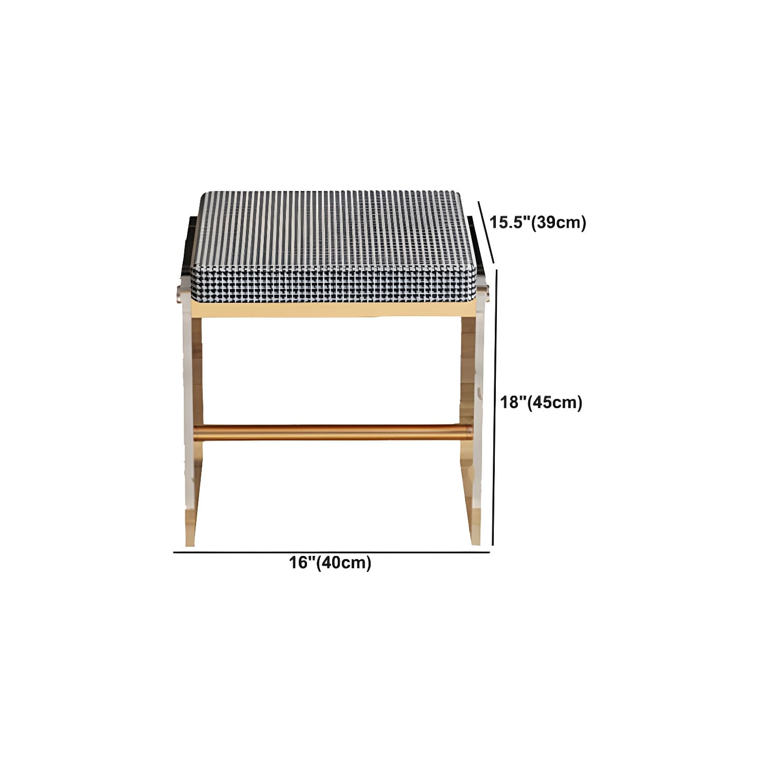 2 Drawers Clear Acrylic Makeup Table Contemporary 17.72" D Vanity Set with Stool & Mirror - image 22