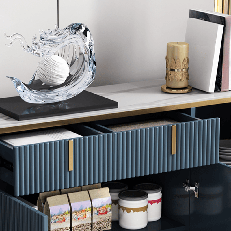 Ground Independent Sideboard for Parlor with Appliance Storage and Worktop in a Modern Style - image 9