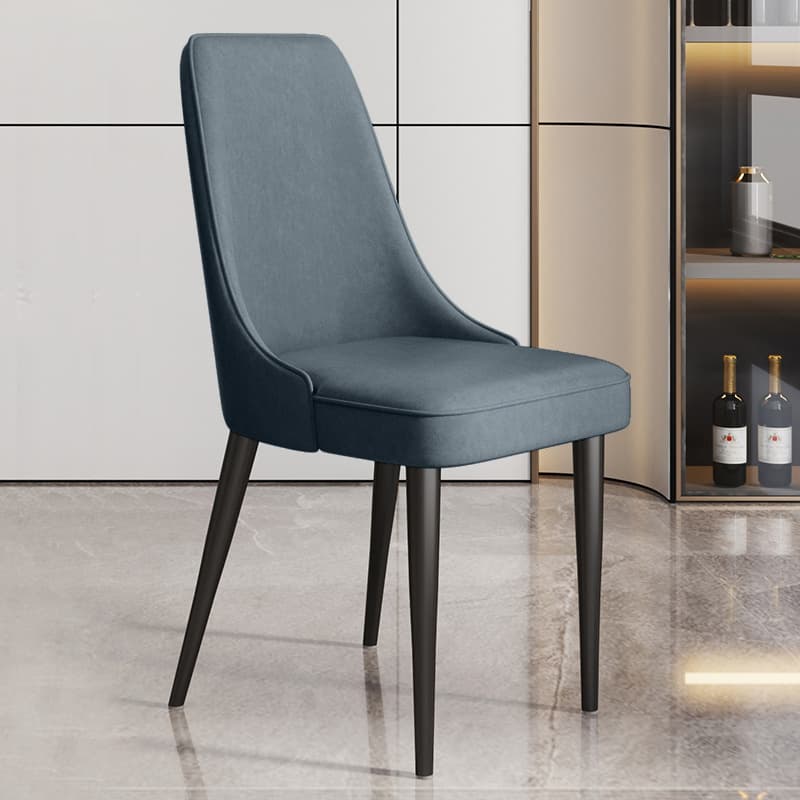Framed Stable Side Chair with Upholstered Chair in Polyurethane and Solid Back for Restaurant - image 7