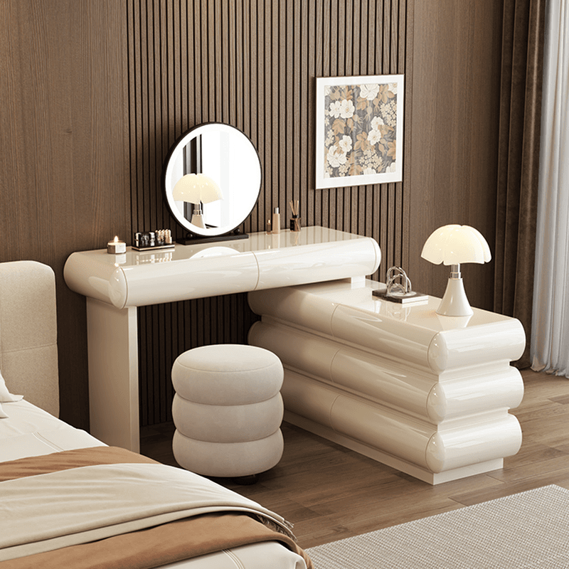 Multi-Purpose Vanity Set with Lighting, Scalable Telescopic, Push-Pull, 2-in-1 Functionality, Adjustable Touch, and Brightness