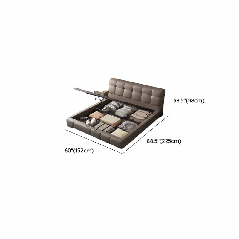 Grey Solid Color Storage Included/Panel Bed for Bedroom - image 14