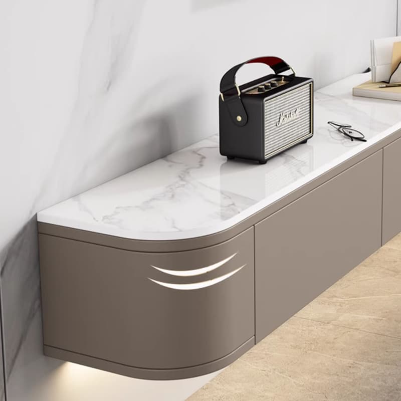 Living Room Use Modern Wall Mounted TV Stand with Door and Drawers - image 6